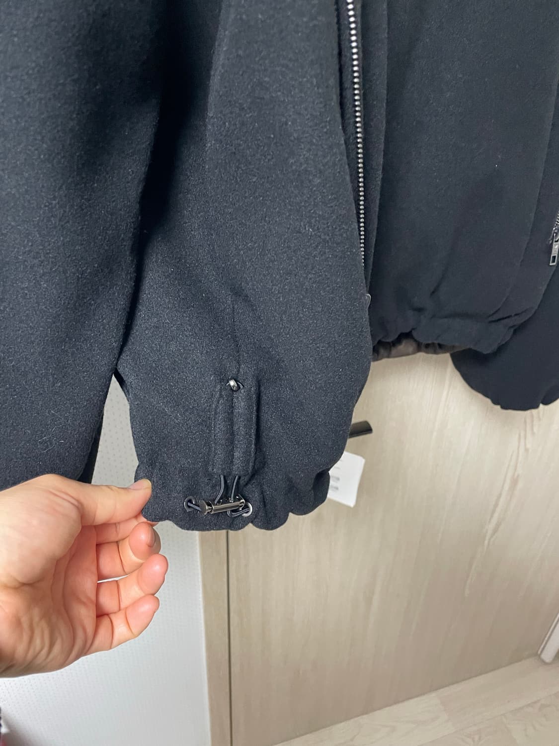 52사이즈 새상품, 우영미 25fw 블랙 리버서블 모크넥 자켓 상품이미지4