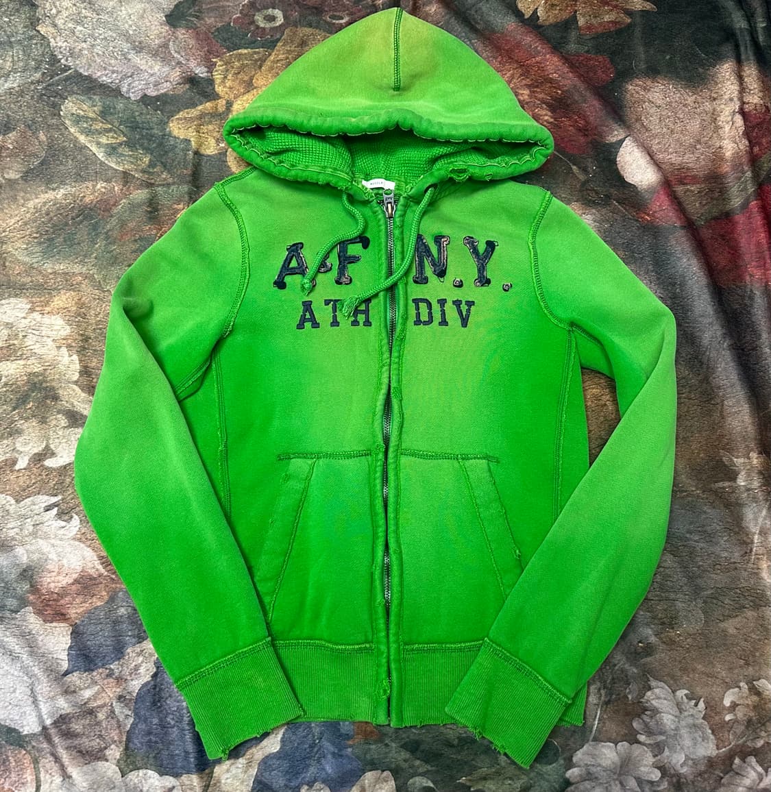 아베크롬비 빈티지 타이트핏 뉴욕 그린워싱후드집업 M 상품이미지1