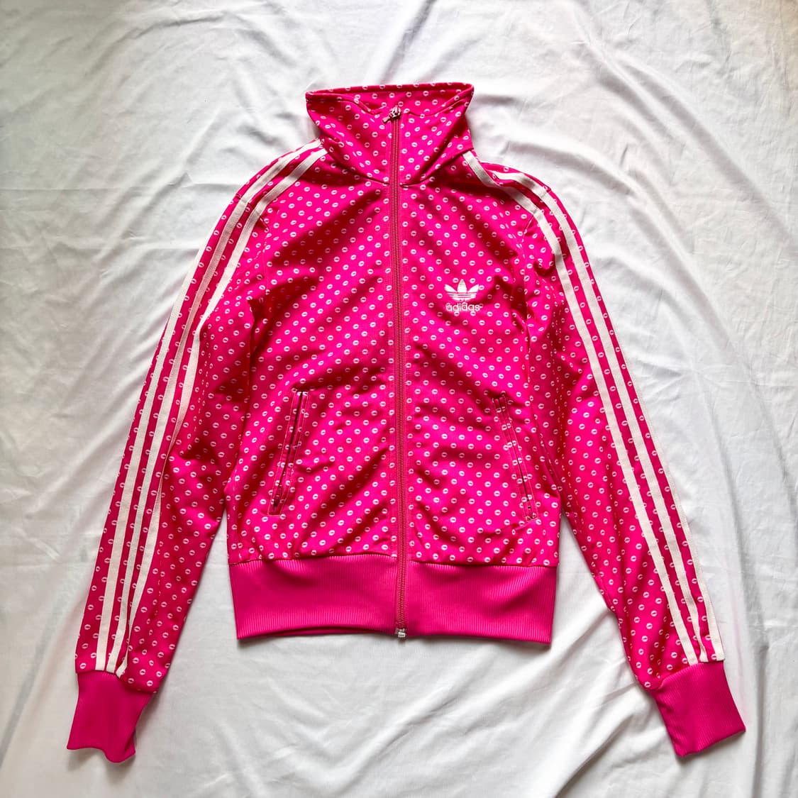빈티지 핫핑크 도트 아디다스 져지 상품이미지1