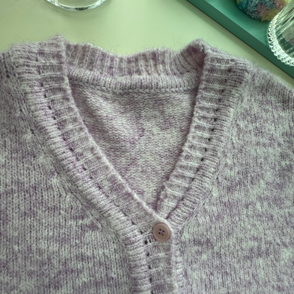 라벤더 색감 예쁜 니트 가디건 상품이미지5