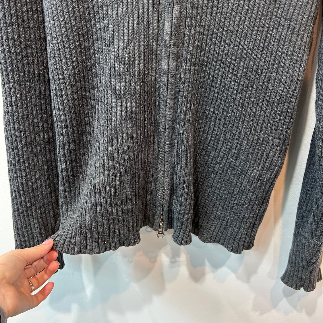 2way 하이넥 니트 집업 상품이미지5