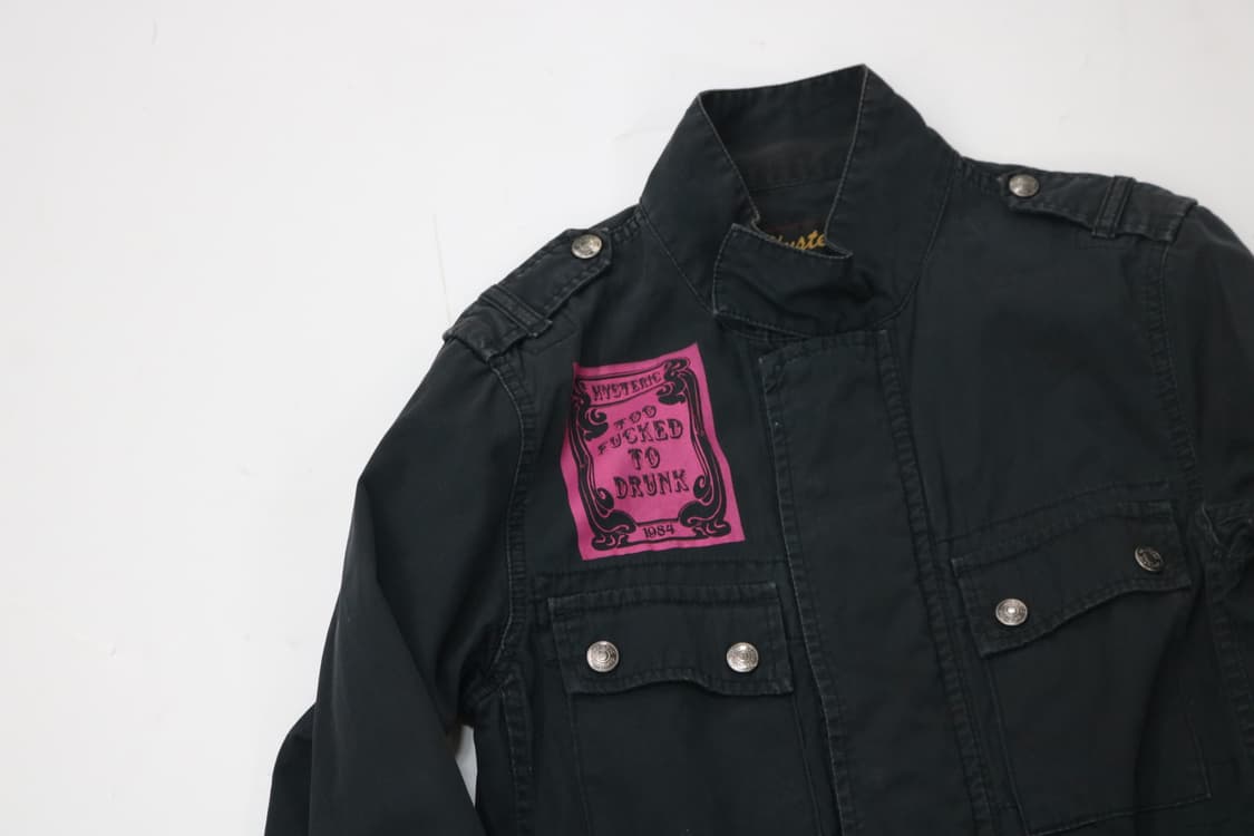 히스테릭글래머 빈티지 핑크 스켈레톤 아트워크 M-65 필드 자켓 상품이미지6