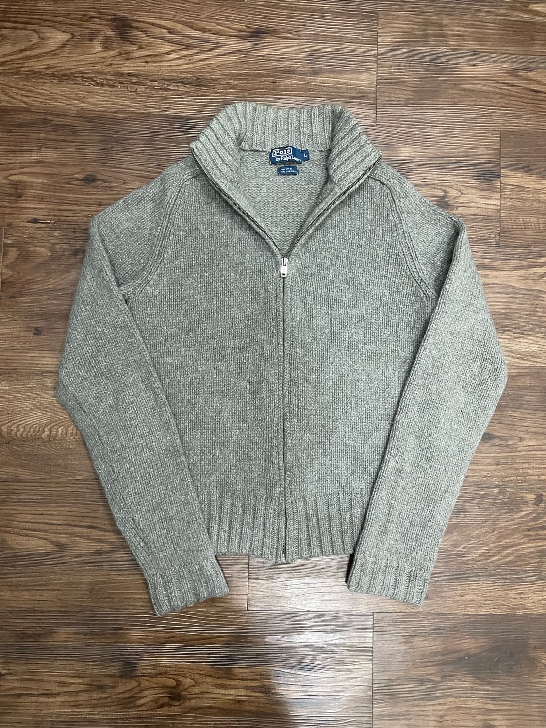 폴로 울캐시미어 집업 자켓 그레이 상품이미지1