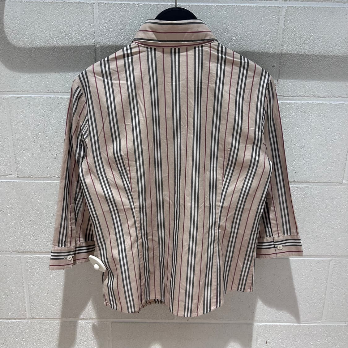 Burberry Logo Embroidered Stripe Shirts 상품이미지7