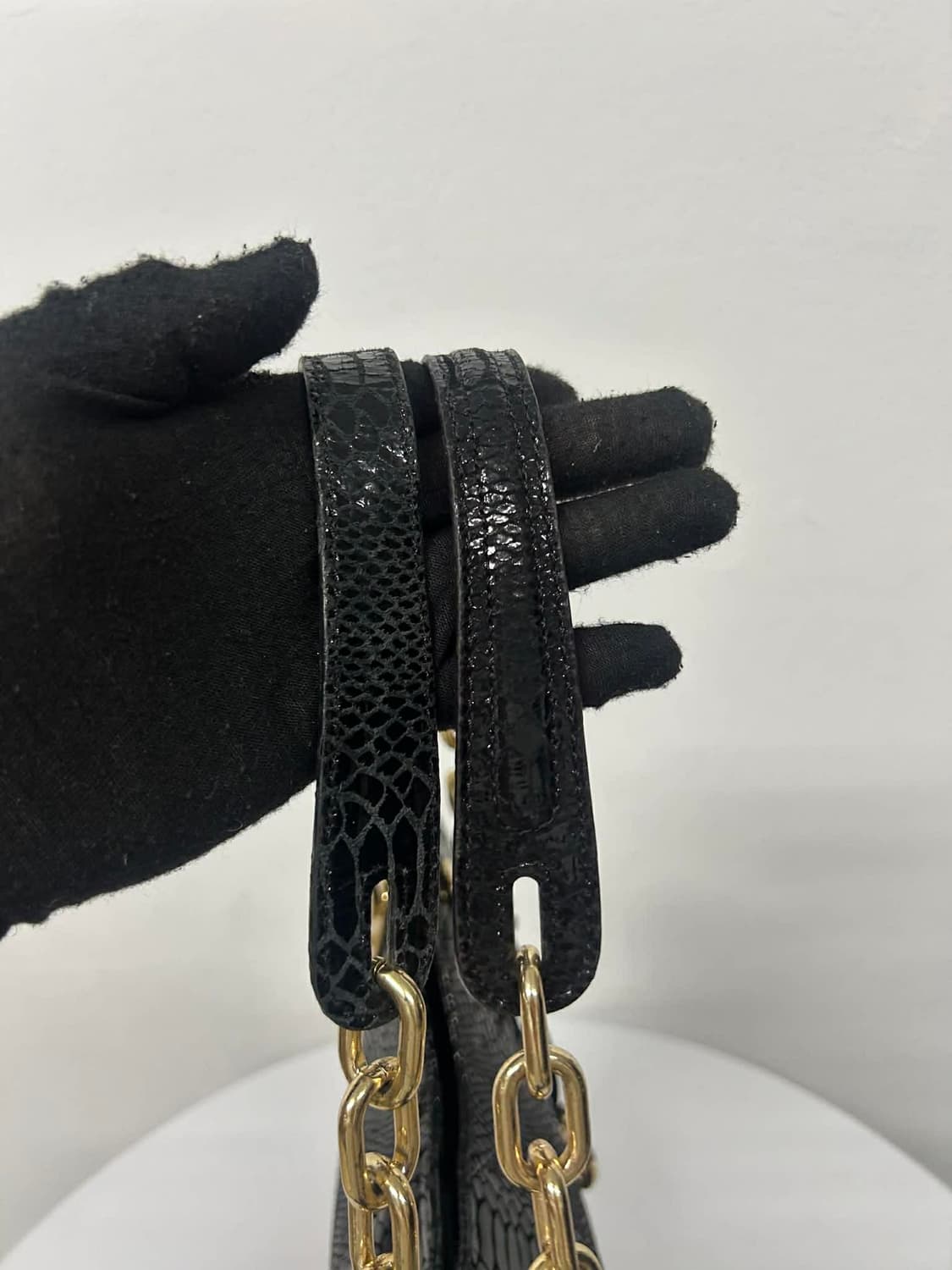 마이클코어스 빈티지 파이톤 체인 호보백 숄더 토트백 상품이미지8