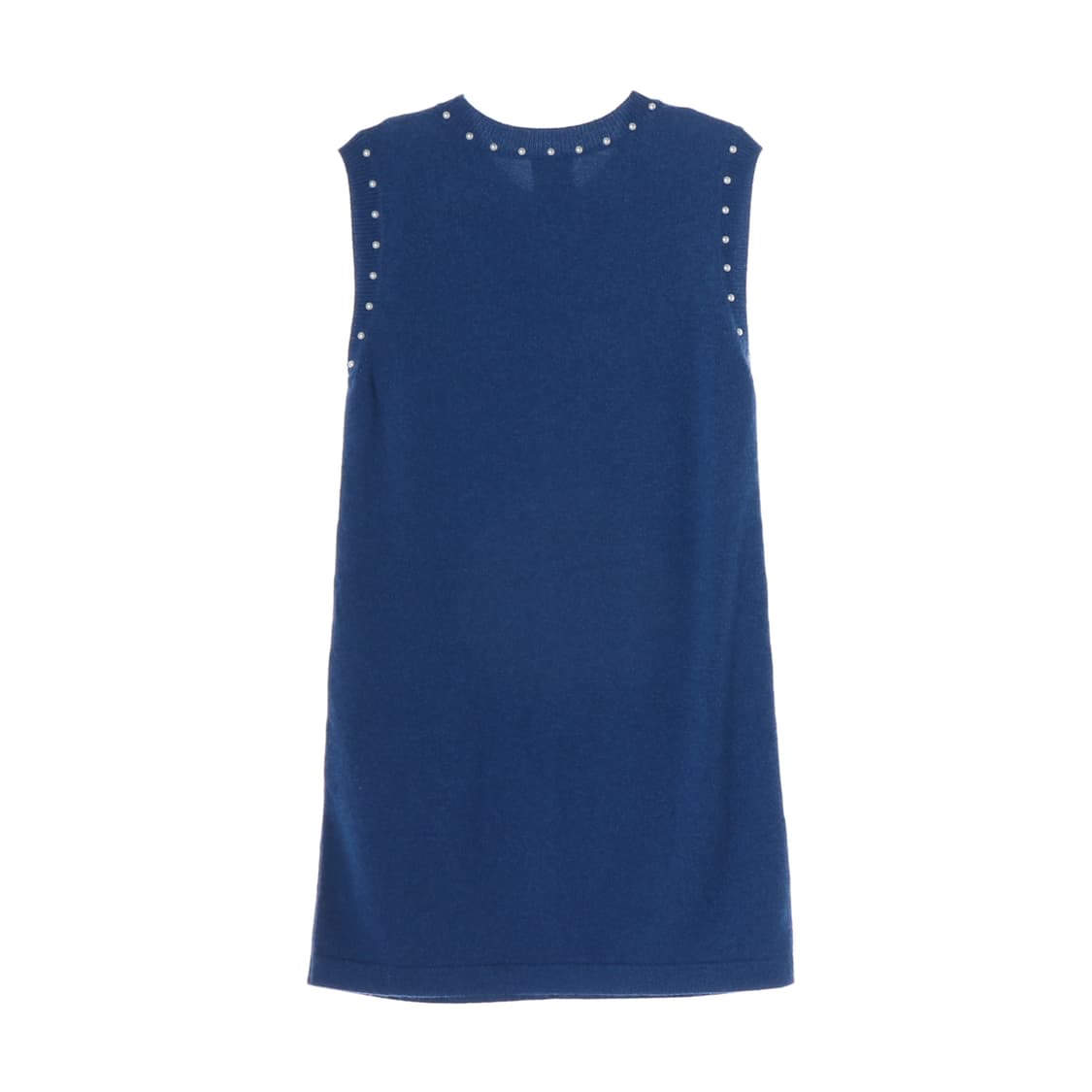 샤넬 캐시미어 블렌드 슬리브리스 원피스 블루 상품이미지2