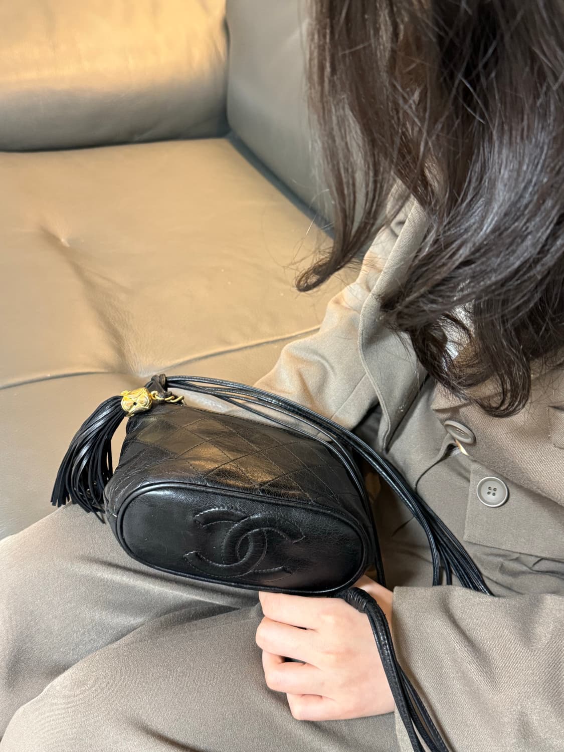 (정품 보증서) 샤넬 미니 크로스백 블랙 상품이미지5