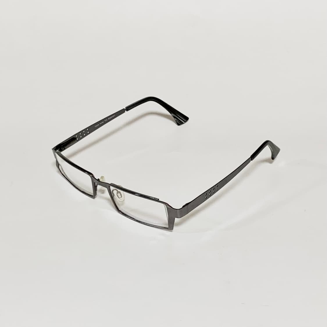 906 Y2K 직사각 메탈 안경 실버 빈티지 데드스탁 미니멀 남녀공용 상품이미지3
