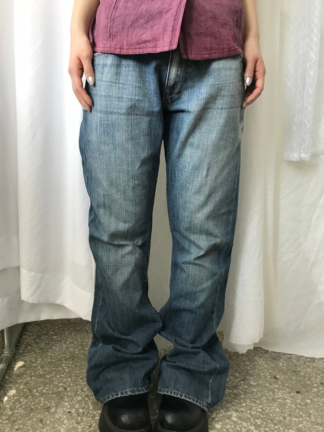 워싱 데님 팬츠  상품이미지1