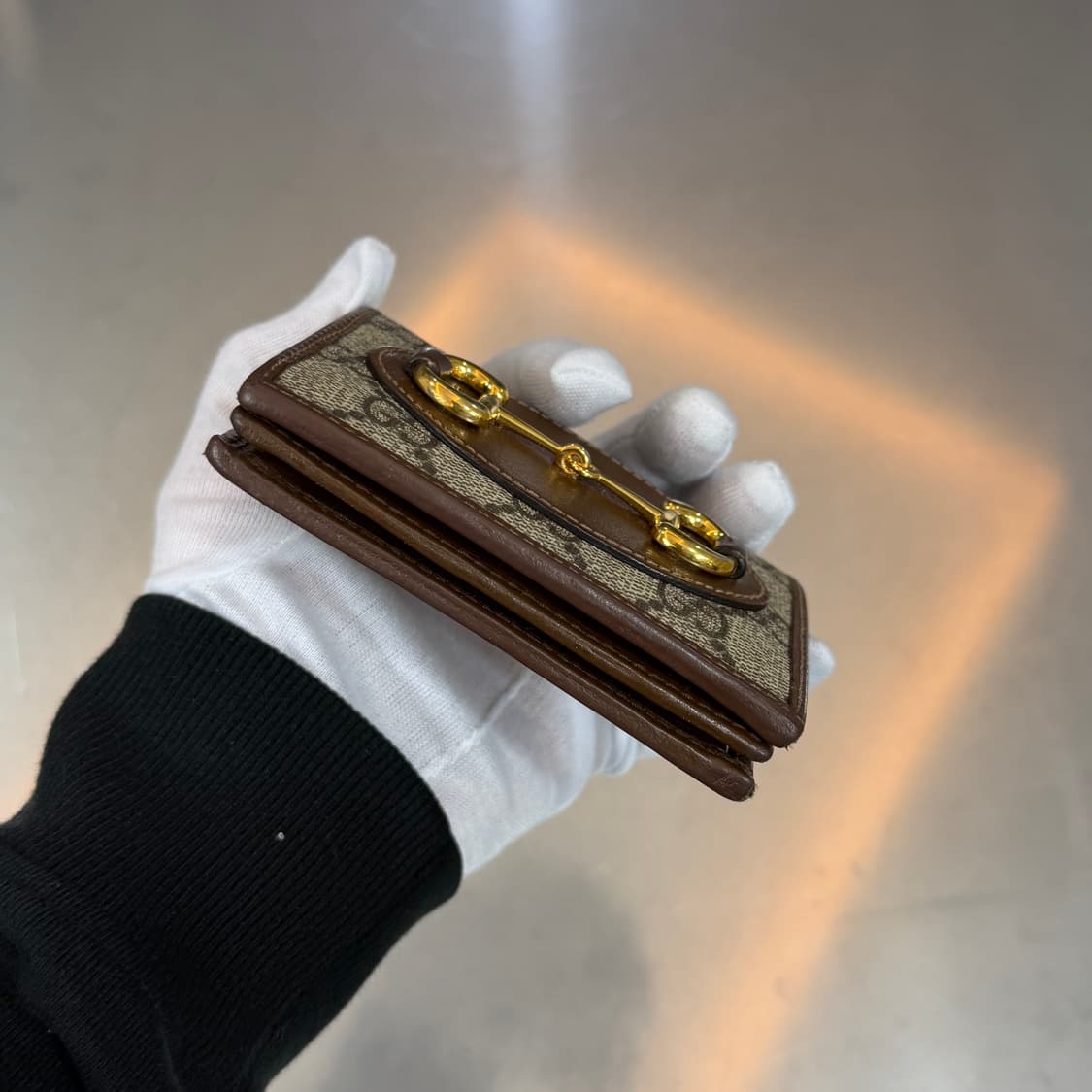 [리오브전포점] 구찌 홀스빗 1995 카드 케이스 지갑 브라운 상품이미지3