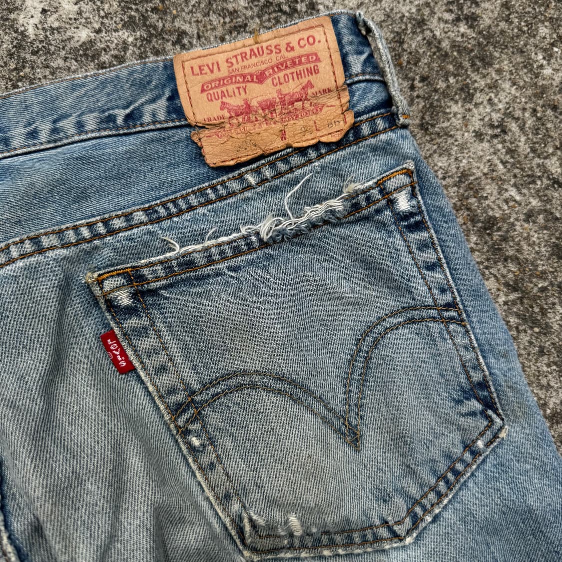 [35] 리바이스 505 누빔 커스텀 데님 팬츠 상품이미지8