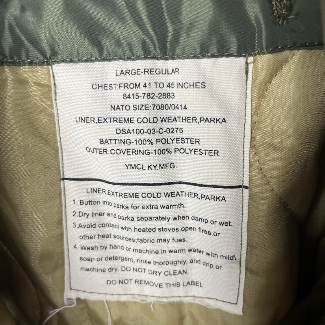 [YMCL KY] ymclky m65피쉬테일 파카 (내피포함) 상품이미지6