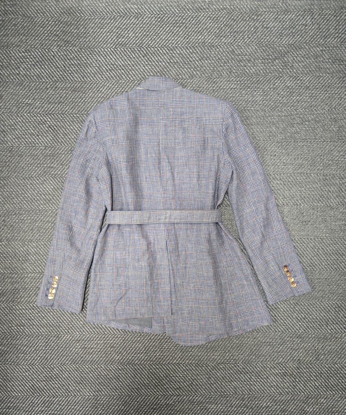 한섬 타임 TIME 체크 벨트 자켓 마93%자켓 상품이미지2