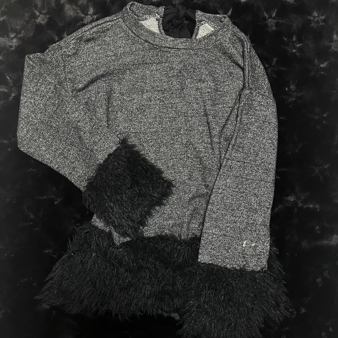 공겜여주 갸루 퍼 리본 니트 고스펑크 상품이미지2