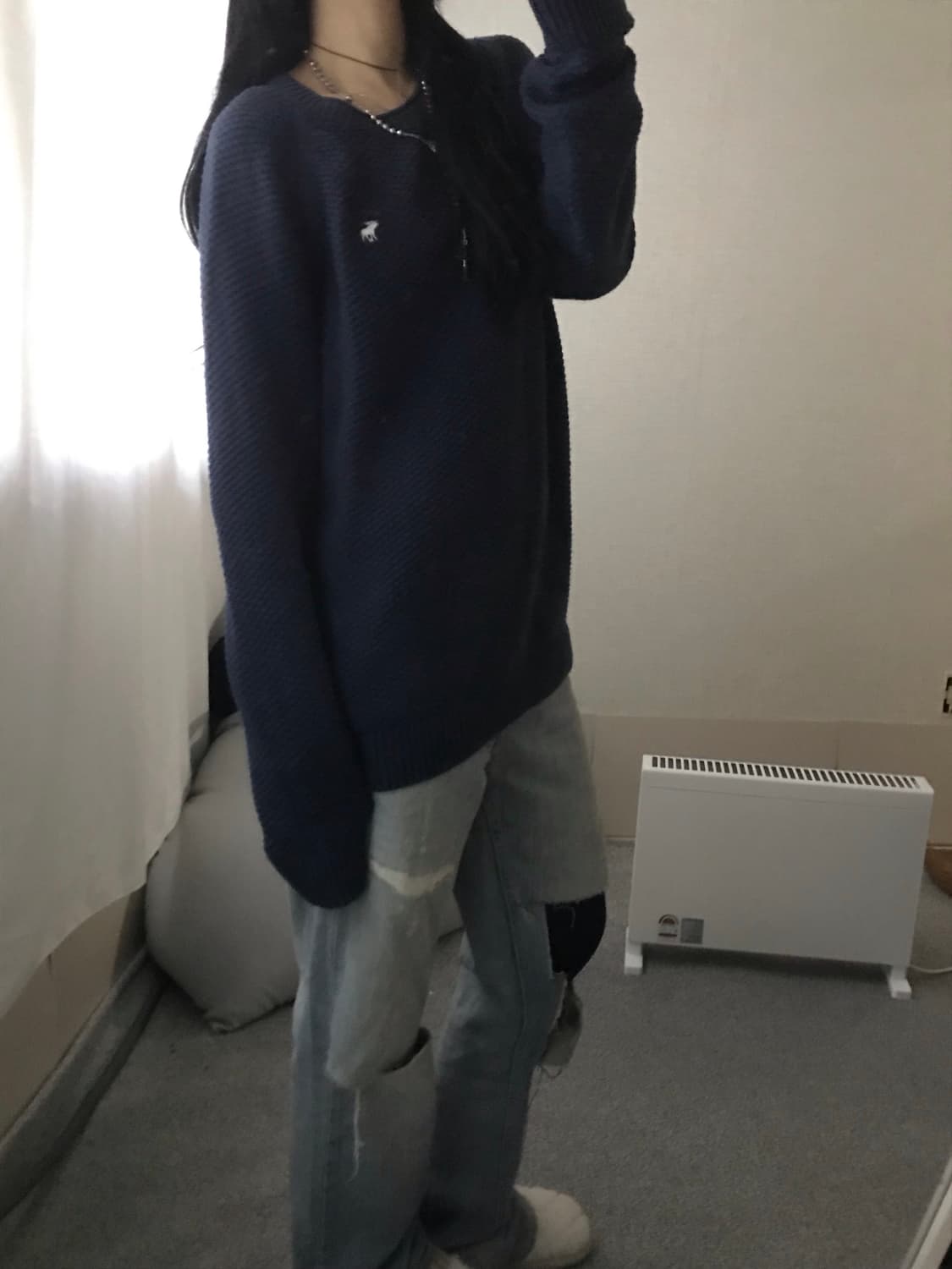 아베크롬비 네이비 루즈핏 니트 상품이미지1