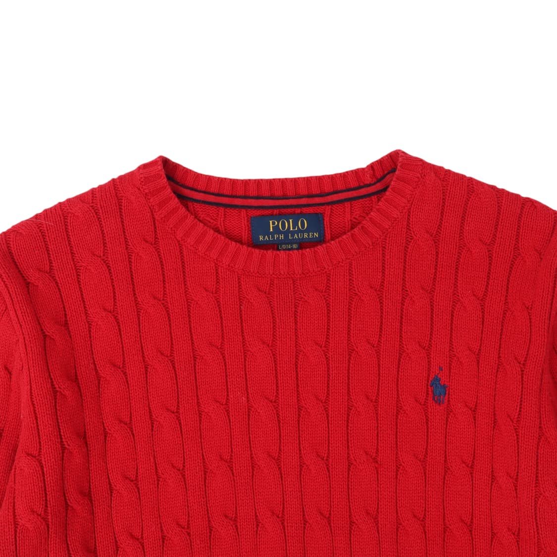 폴로 랄프로렌 레드 케이블 니트 상품이미지2