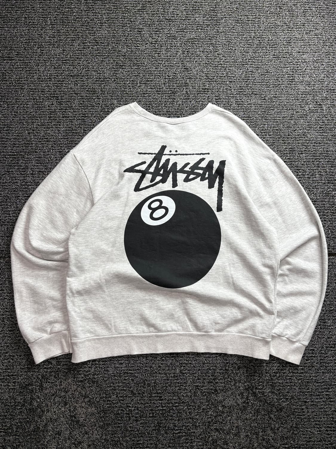 스투시 8볼 빅로고 크루넥 맨투맨 애쉬 헤더 2666 상품이미지4