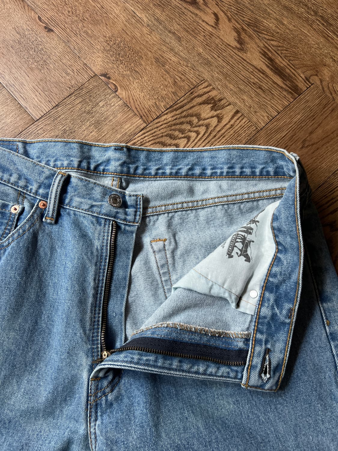 [36]리바이스 505 빈티지 워싱 데님 팬츠 상품이미지2