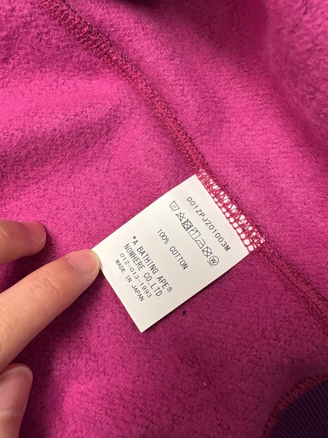 [크림구매] M 베이프 카모 샤크후드집업 퍼플 보계 상품이미지6