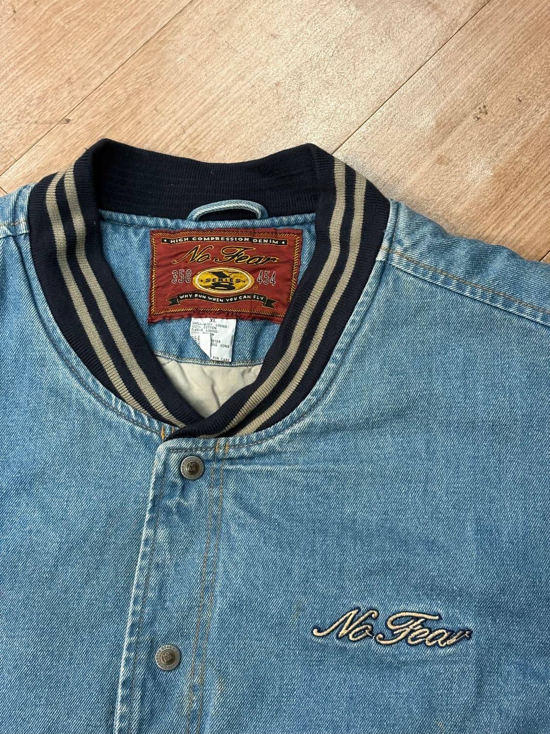 [XL] 노피어 데님 바시티 자켓 상품이미지3