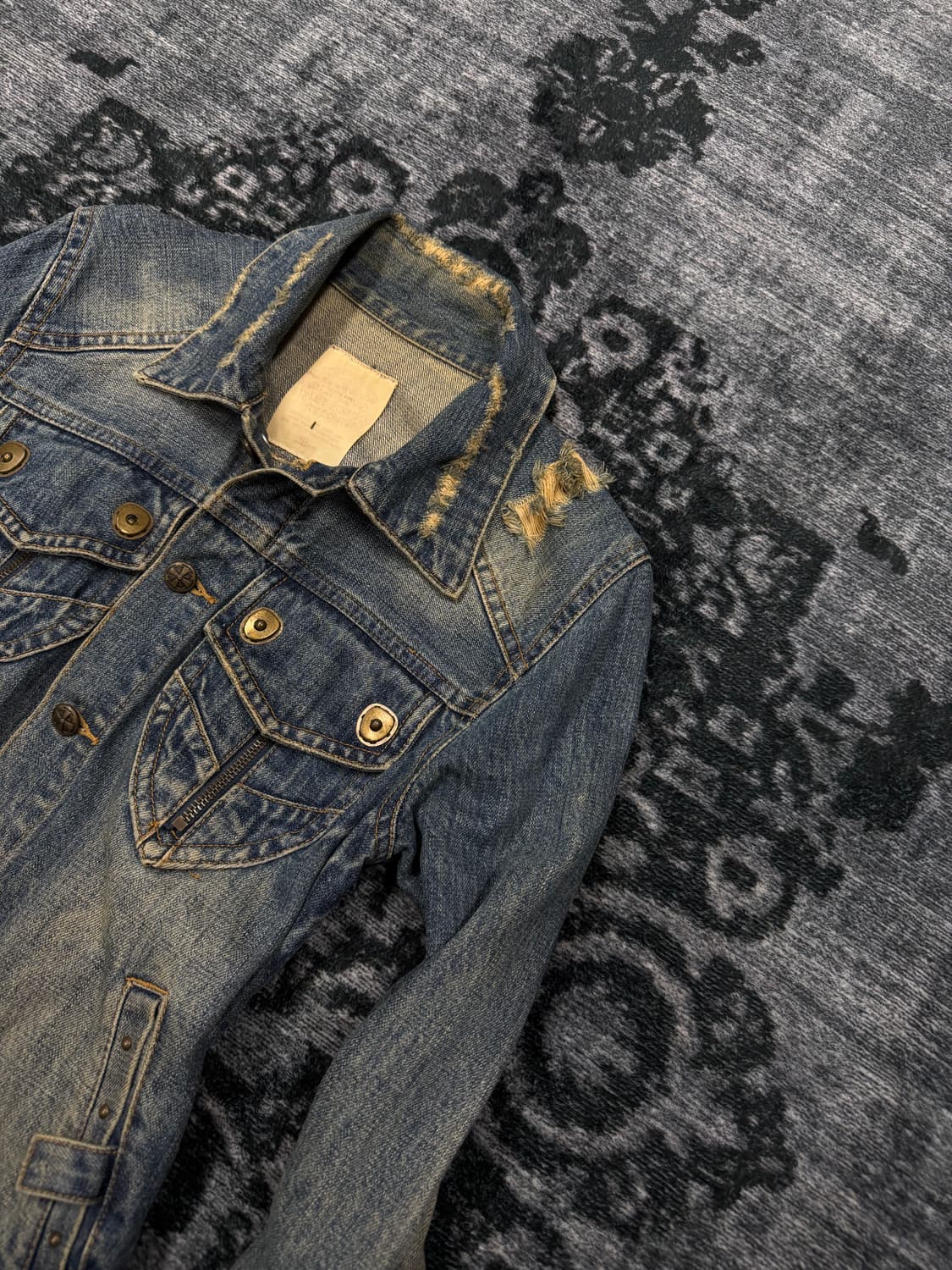 Midas 00s distressed denim jacket 상품이미지3