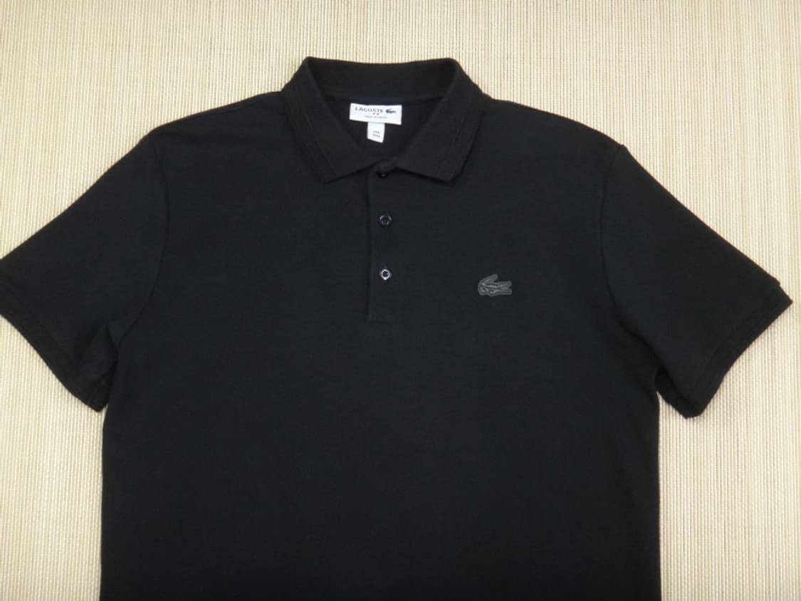 (100) 라코스테 프랑스 남성 PK 반팔 카라티 블랙 상품이미지3