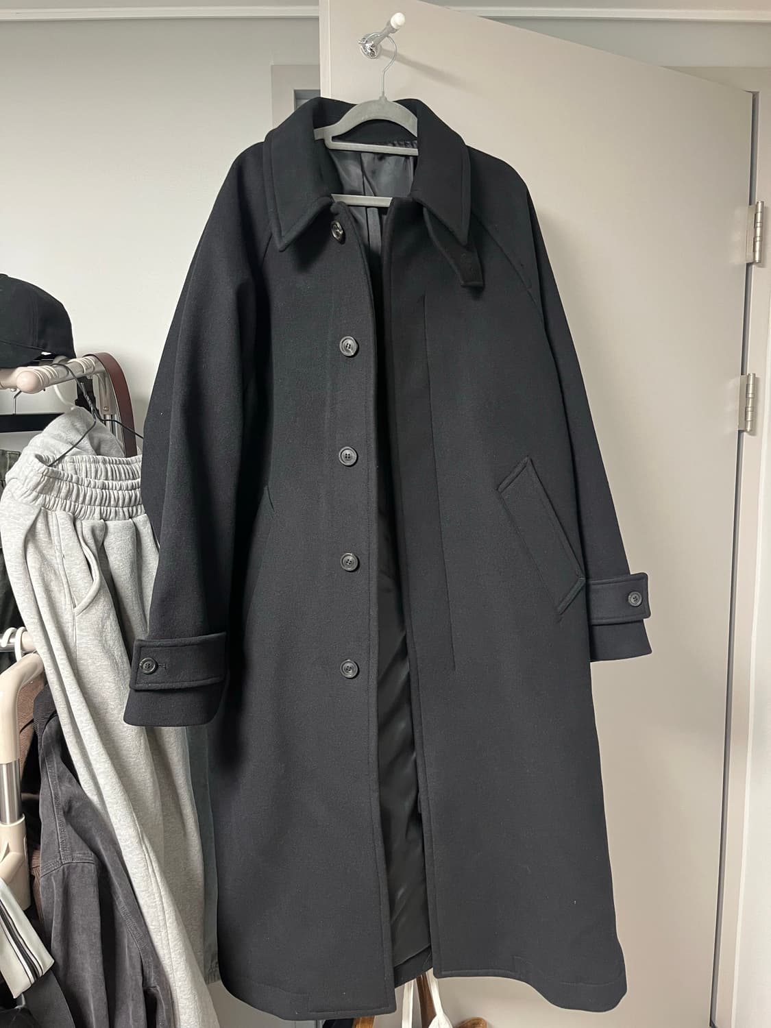 (새상품)쿠어 벨란디 캐시미어 블렌드 발마칸 코트 L사이즈(블랙) 상품이미지1