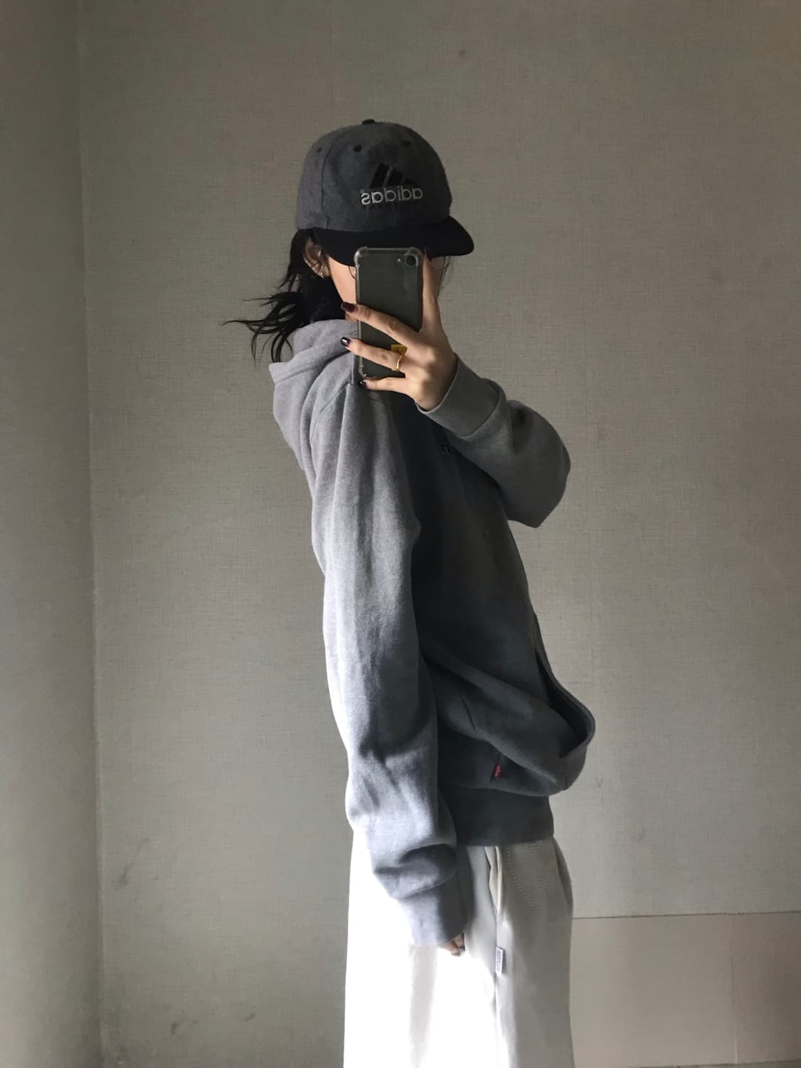 리바이스 그레이 빅로고 후드집업 상품이미지5