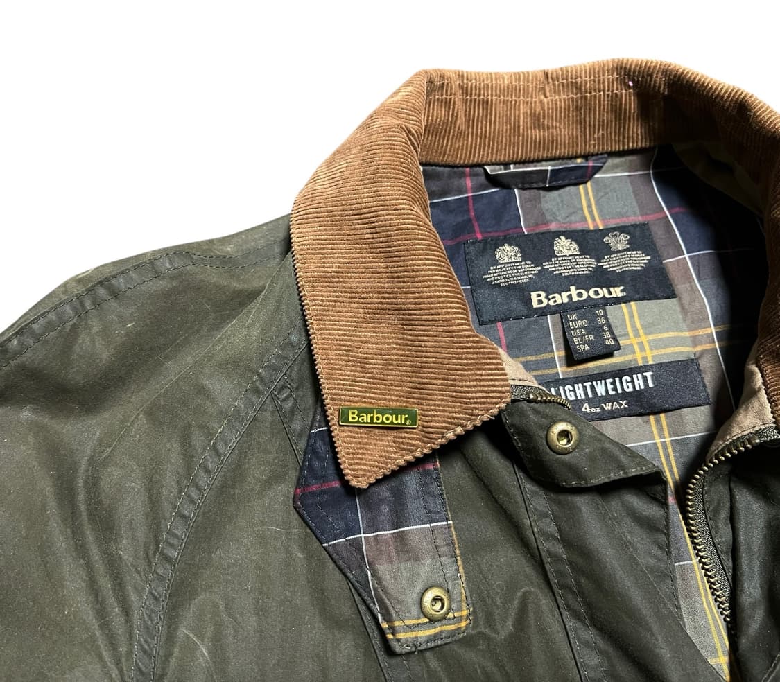 바버 라이트웨이트 4oz 왁스 자켓 UK 10 여성 상품이미지1