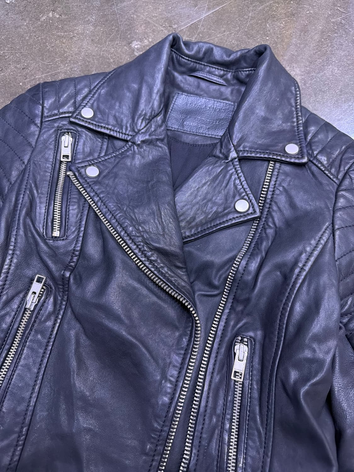 올세인츠 파핀 소가죽 바이커 라이더자켓 32 상품이미지3