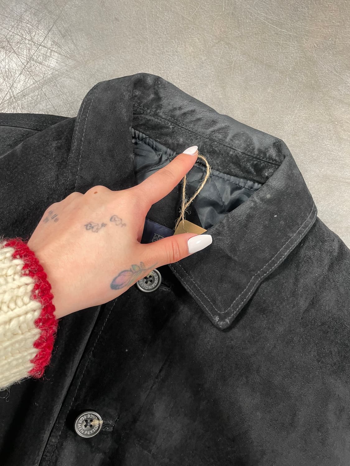 빈티지 스펠아웃 스웨이드 바시티 자켓 상품이미지6