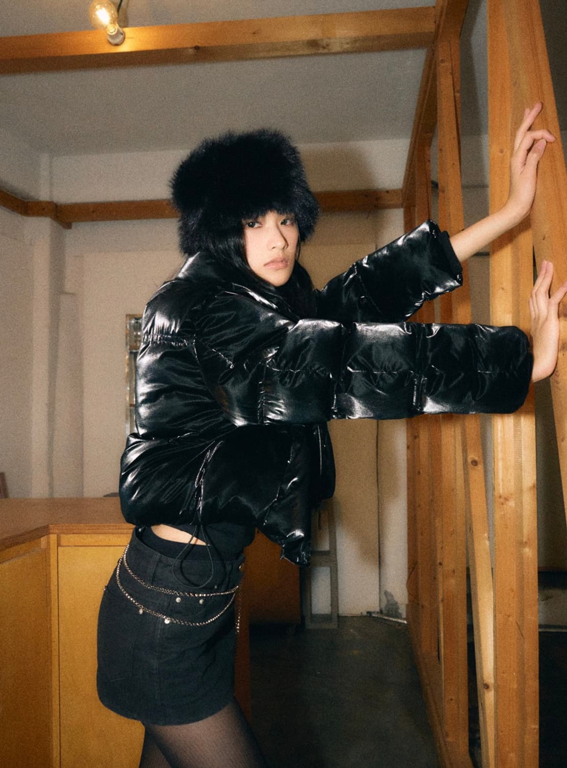 헬레네파리스 벨벳티 크롭 웰론 푸퍼 상품이미지4