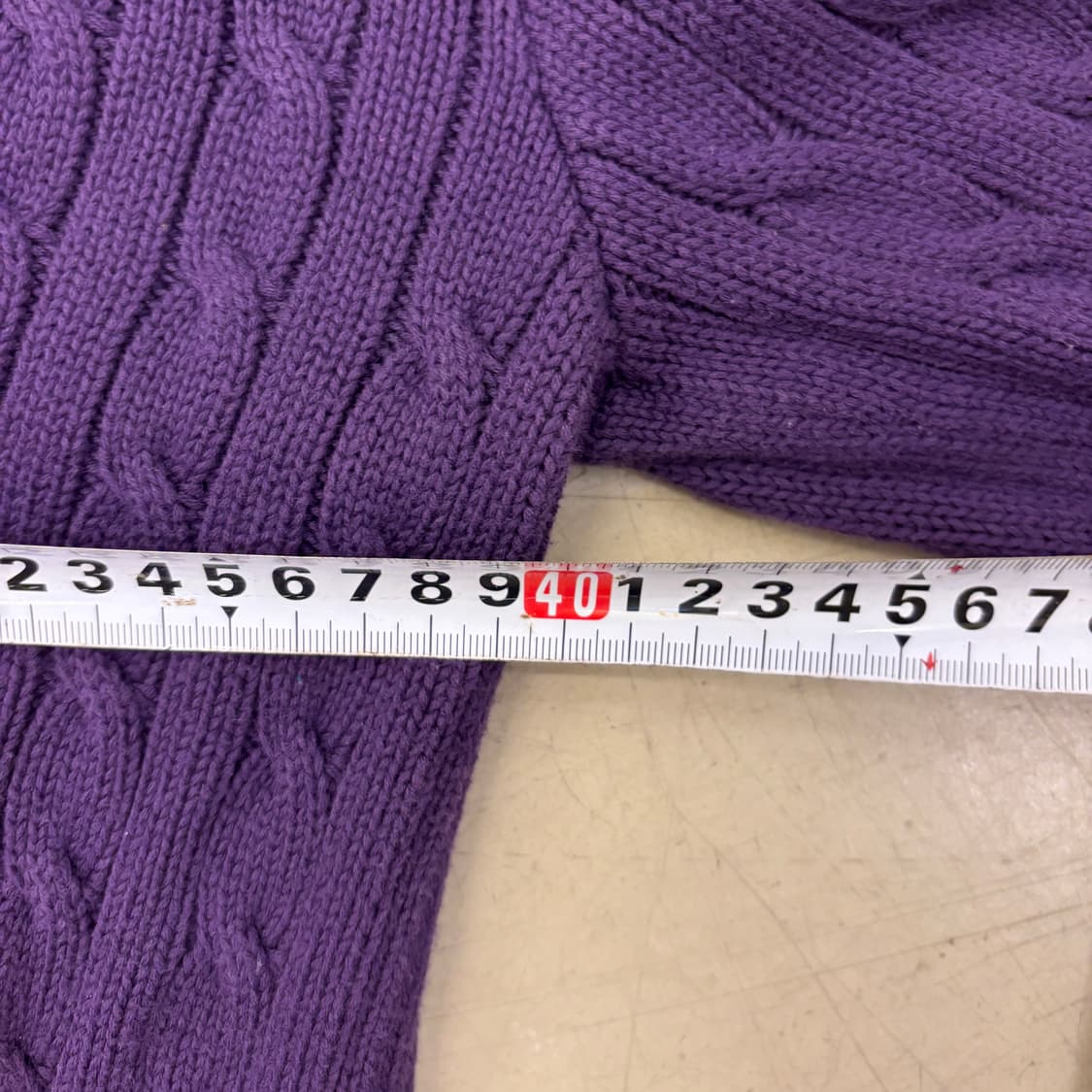 폴로 랄프로렌 퍼플 케이블 니트 상품이미지5