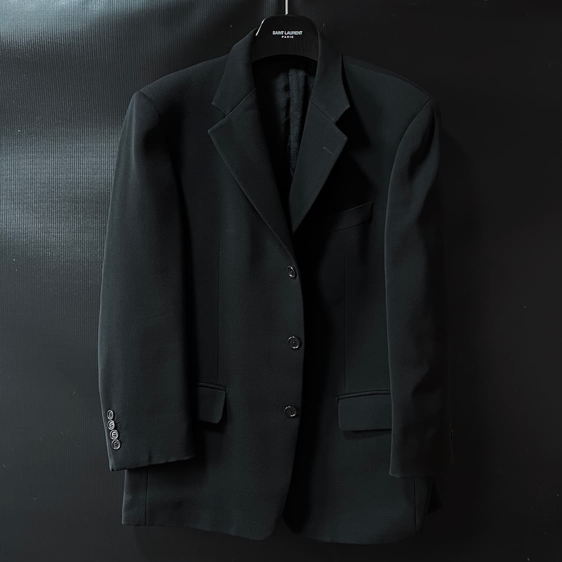  90s Givenchy Italy made 텍스쳐드 울 테일러드 자켓 상품이미지7