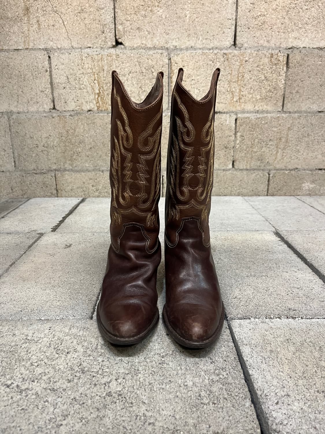 버팔로 브라운 레더 웨스턴 부츠 상품이미지2