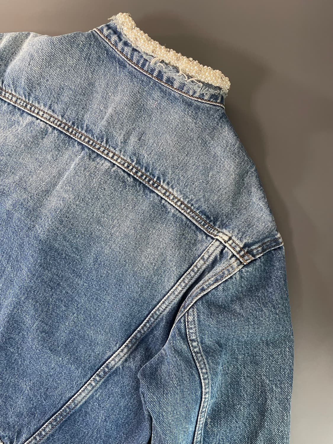 [38] 산드로 펄 트리밍 데님 트러커 자켓 상품이미지7