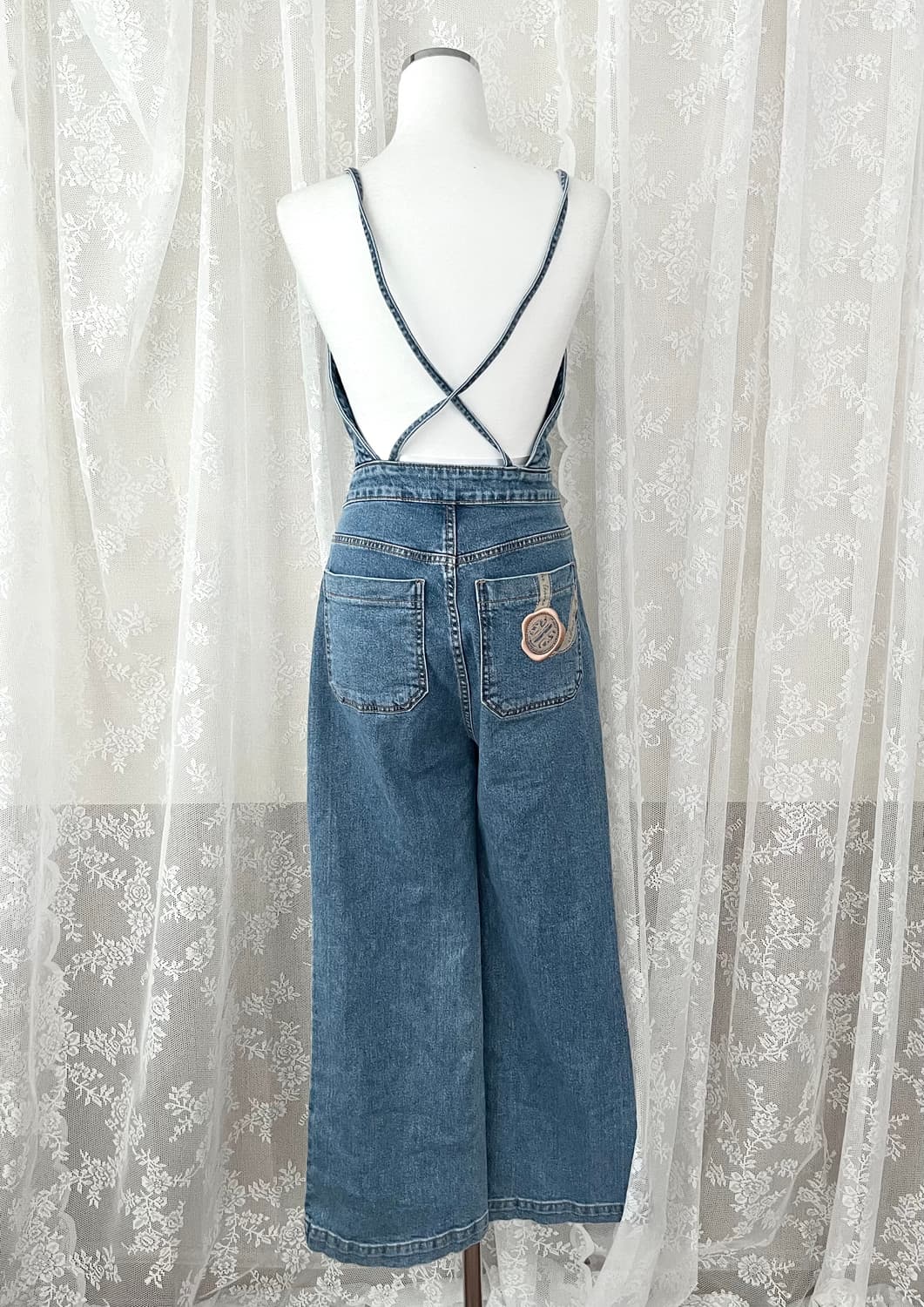 55) 에고이스트 데님 점프수트 중청 상품이미지2