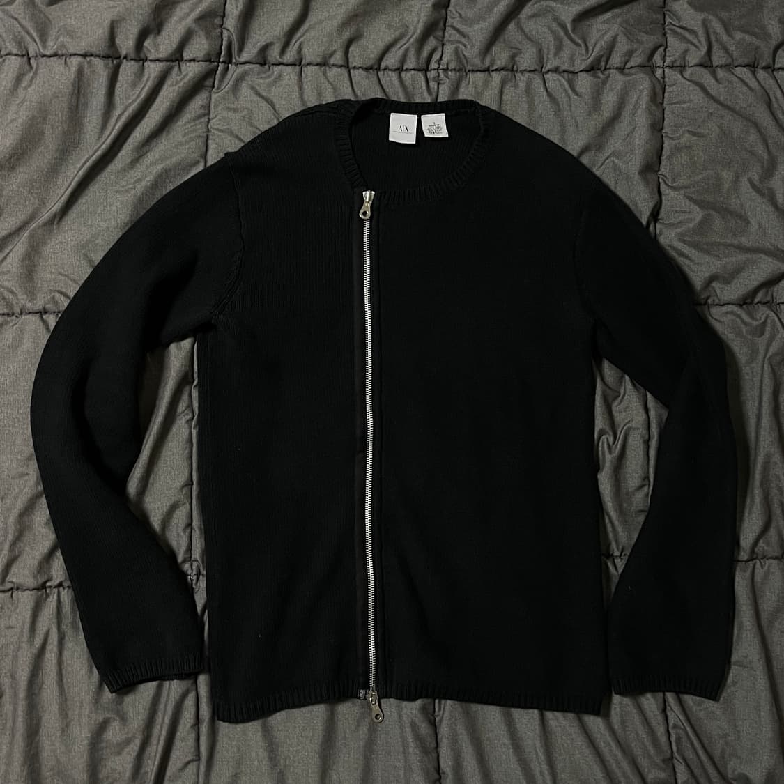 아르마니 익스체인지 사선 니트 집업 자켓 다크웨어 상품이미지3
