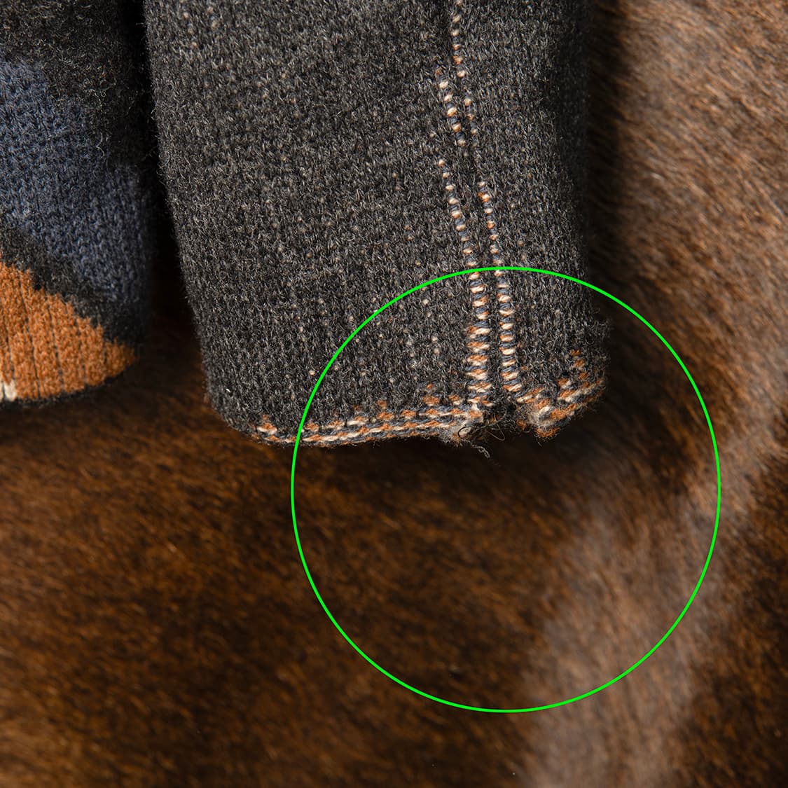 [100] 80s CROMBIE 퓨어 램스울 나바호 패턴 니트 가디건  상품이미지6