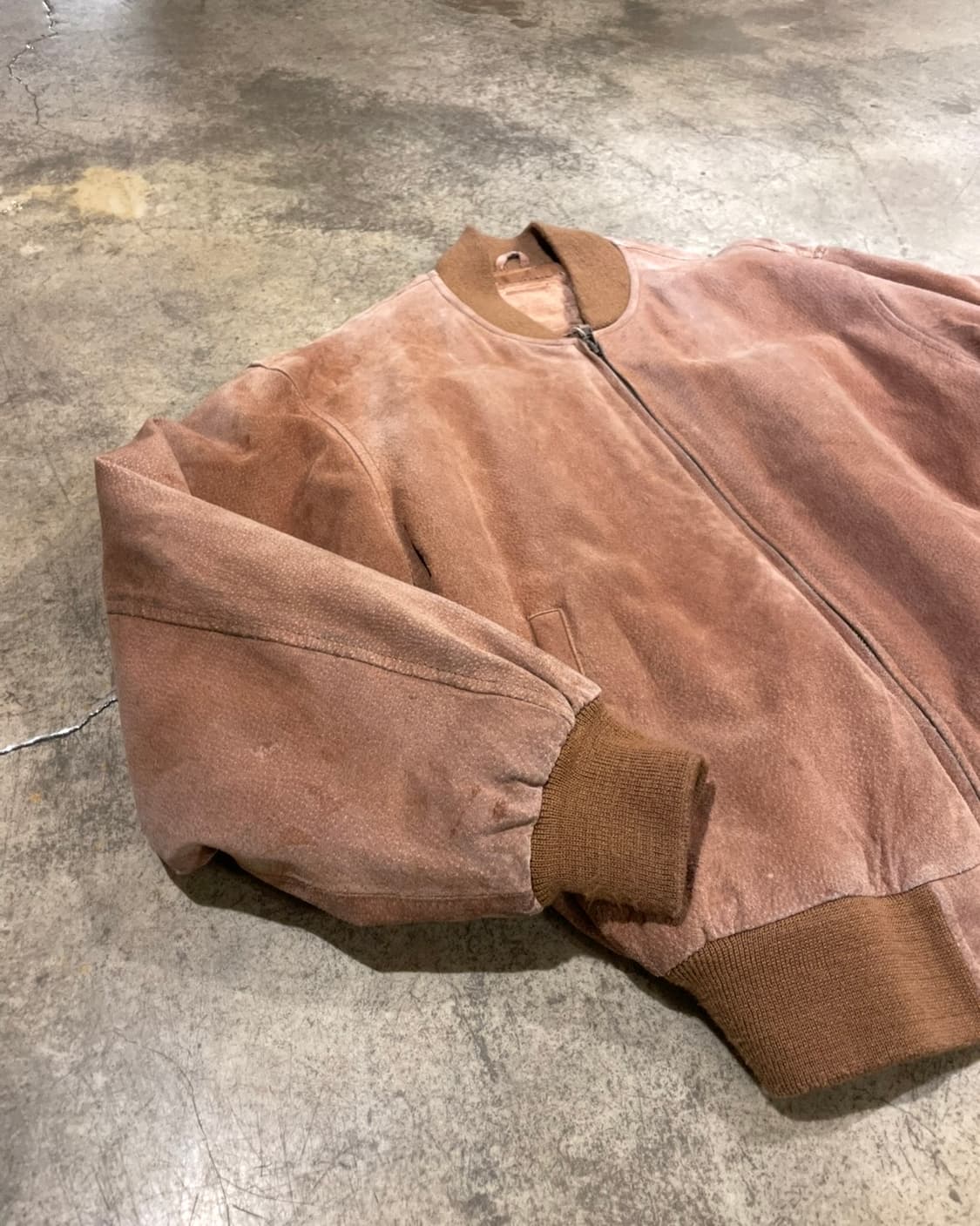 피그스킨 스웨이드 봄버 타입 자켓 (B5120) 상품이미지3