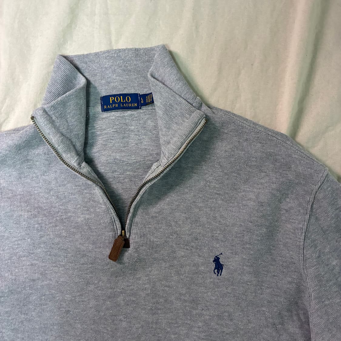 신형 폴로 랄프로렌 그레이 반집업 니트 상품이미지3