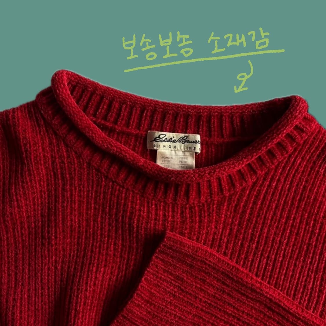 에디바우어 애플 레드 니트 상품이미지3