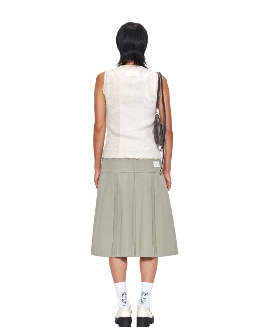 마뗑킴 플리츠 카고 스커트 카키 상품이미지2