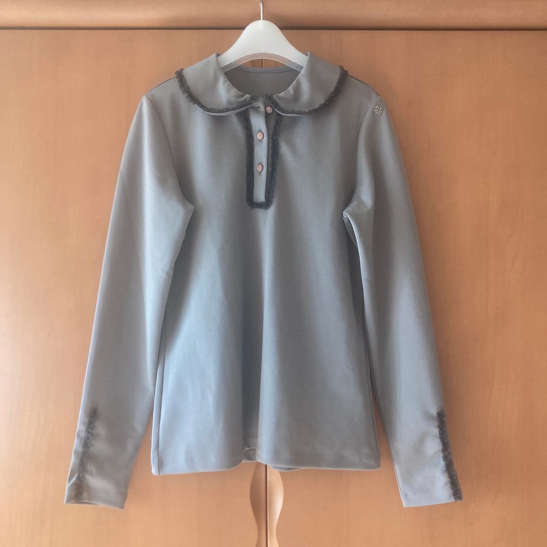 Vintage mute purple blouse 상품이미지1