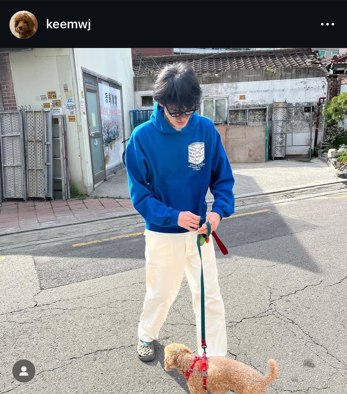 (L) 컬렉트피시스 북 로고 후드티 블루 book logo hoodie 상품이미지3