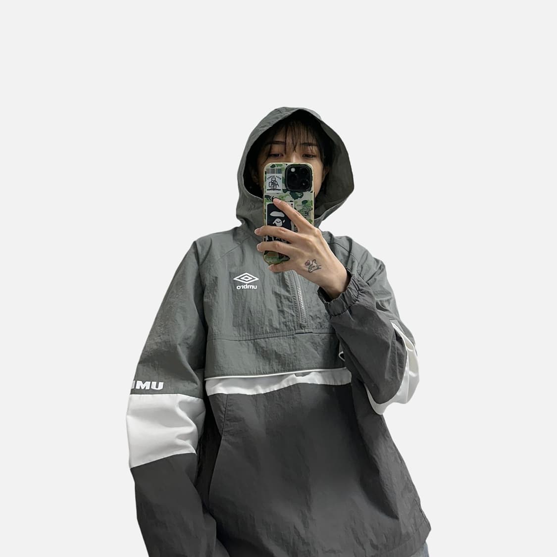 엄브로 배색 바스락 아노락 바람막이 상품이미지4