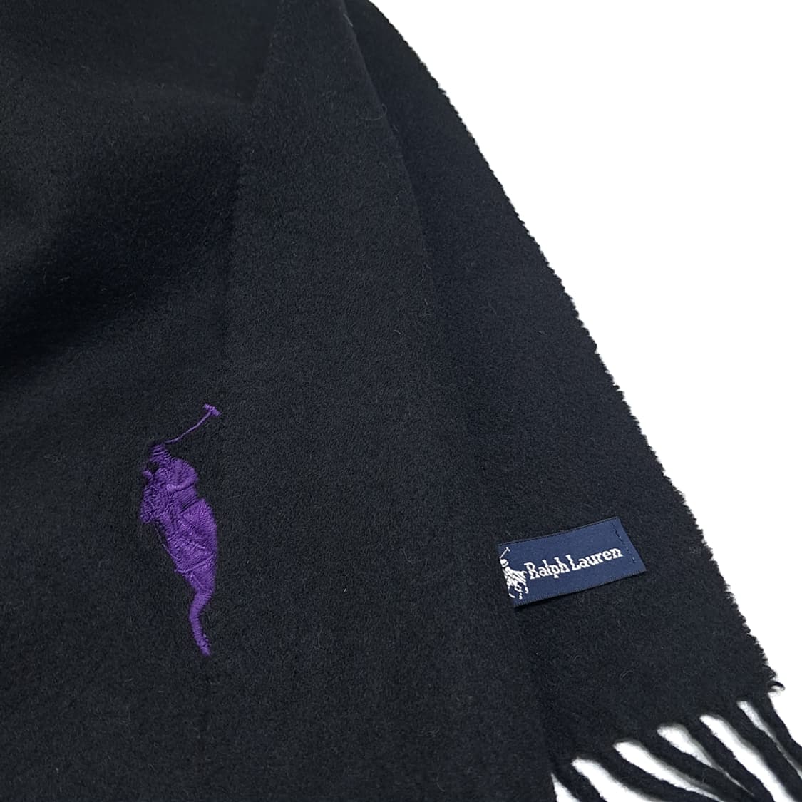 MX515 폴로 00s 울캐시미어 빅포니 블랙퍼플 머플러 목도리 상품이미지6