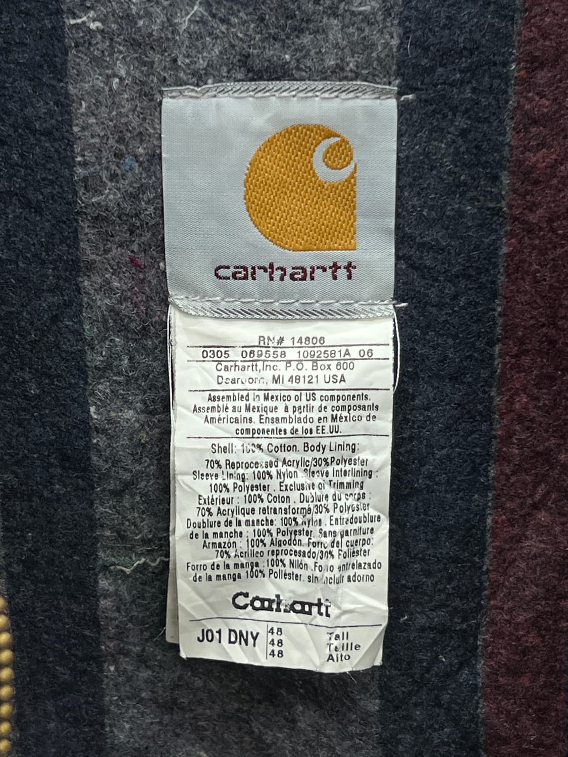 칼하트 J01 DNY 디트로이트 워크 자켓 상품이미지4