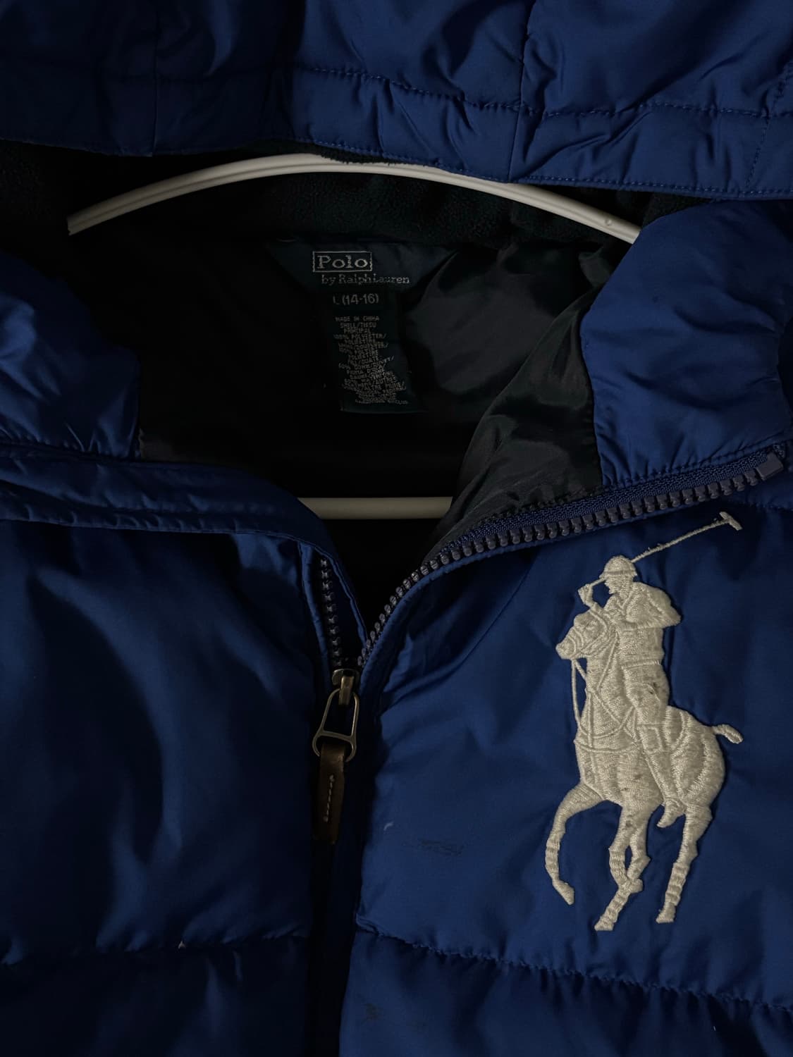 폴로 빅포니 패딩 블루 M 상품이미지4