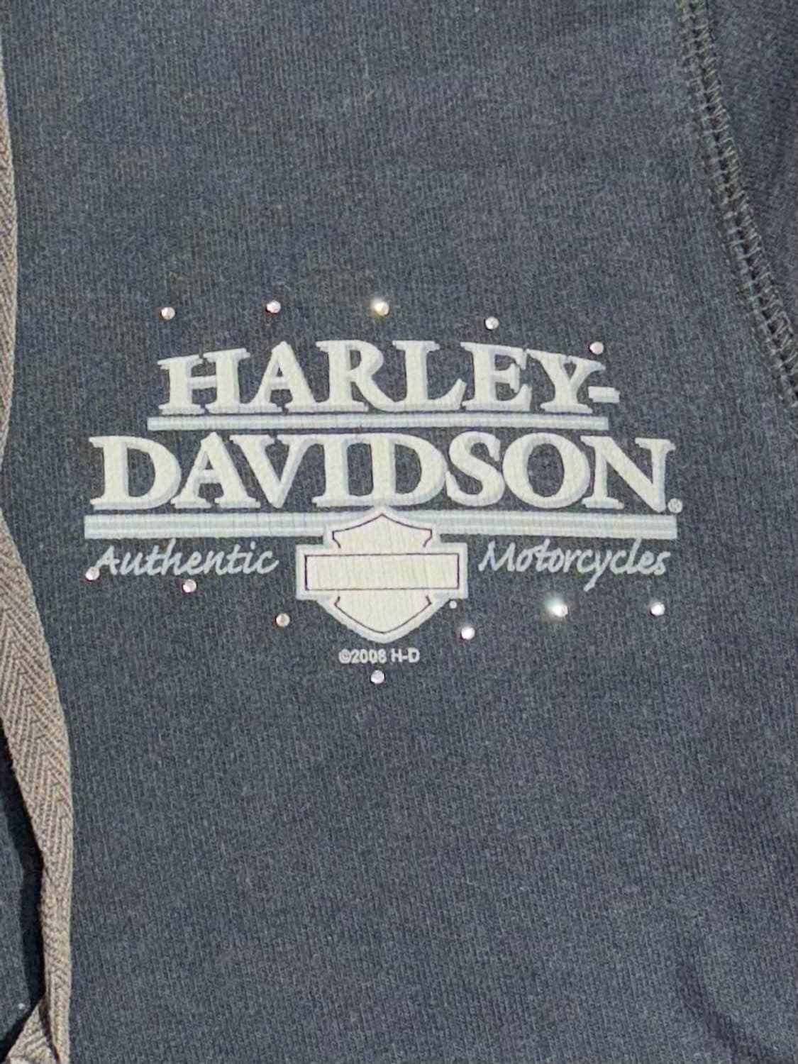 할리데이비슨 오픈카라 비즈 블랙 후드  상품이미지5